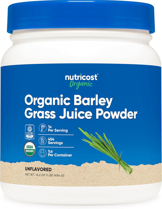 Organic Barley Grass Juice Powder - 1 LB, Unflavored by Nutricost - Espot.com.au