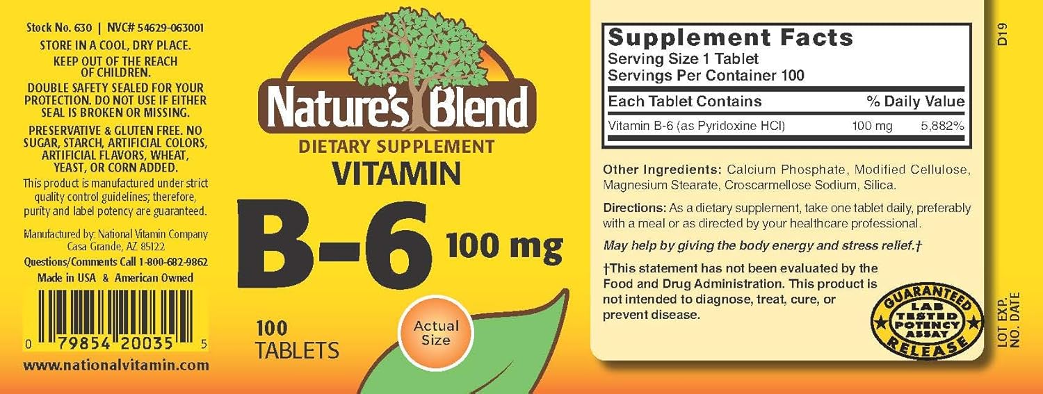 natures-blend-vitamin-b-6-tablets---100mg-100-count---essential-b-vitamin-for-overall-health-and-wellness-2