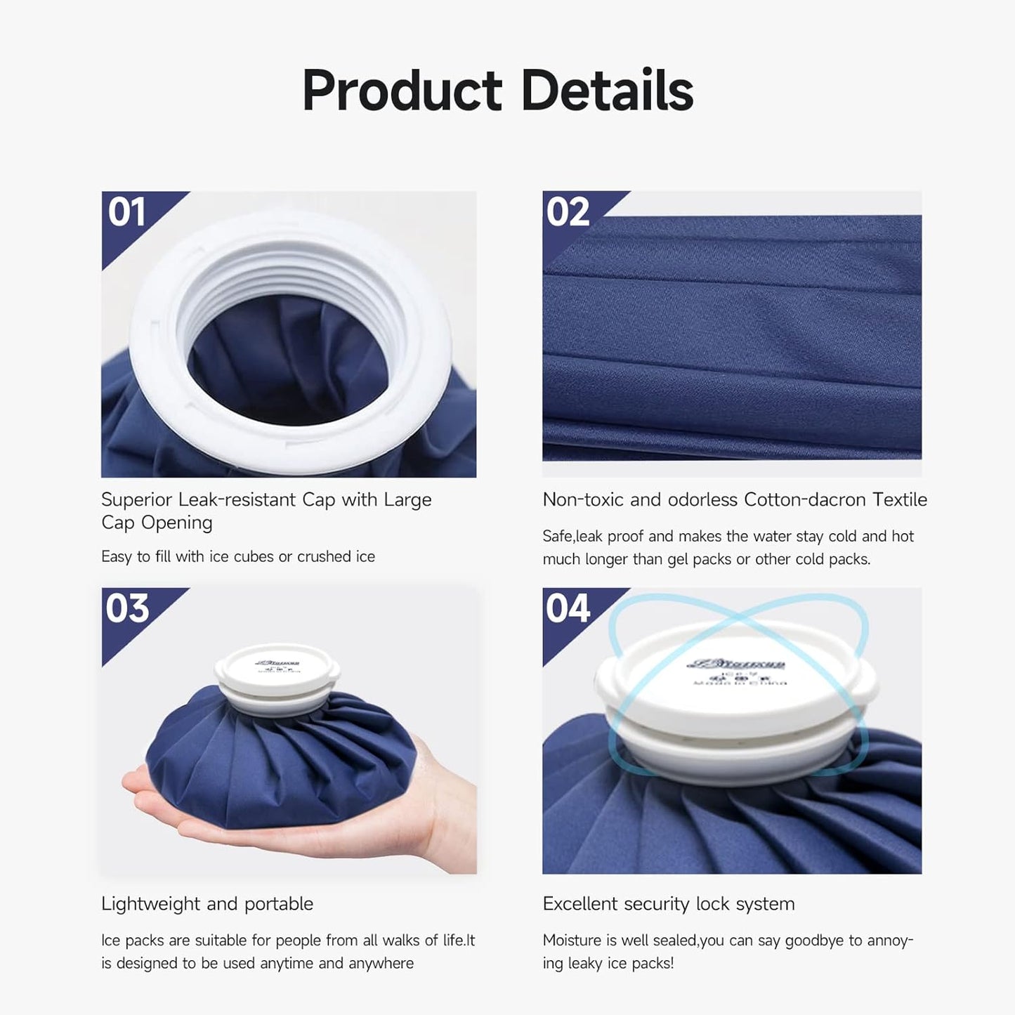 reusable-ice-pack-for-injuries-with-cover---hot-cold-therapy-for-pain-relief---no-leak-elastic-breathable-bag---9-size-3
