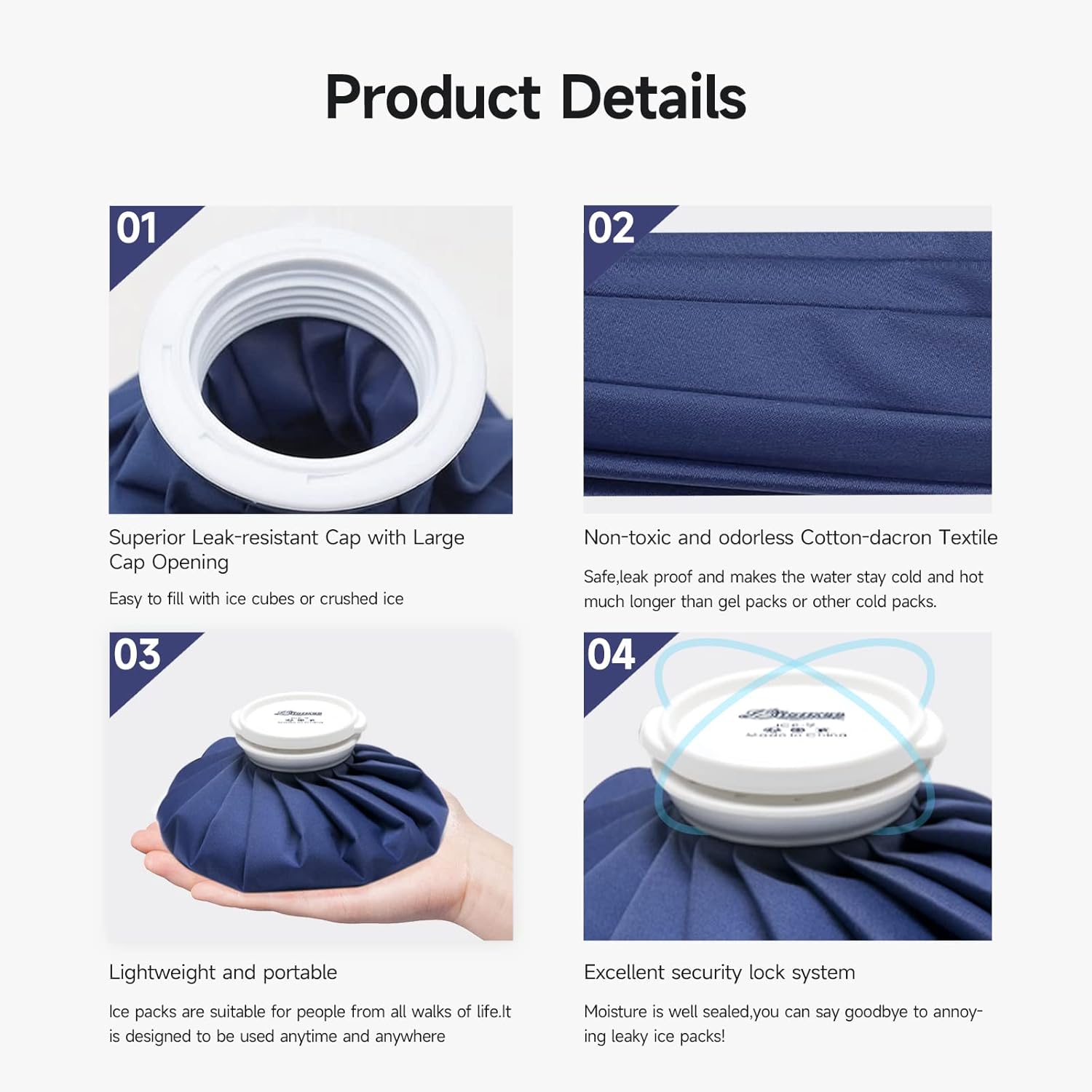 reusable-ice-pack-for-injuries-with-cover---hot-cold-therapy-for-pain-relief---no-leak-elastic-breathable-bag---9-size-3