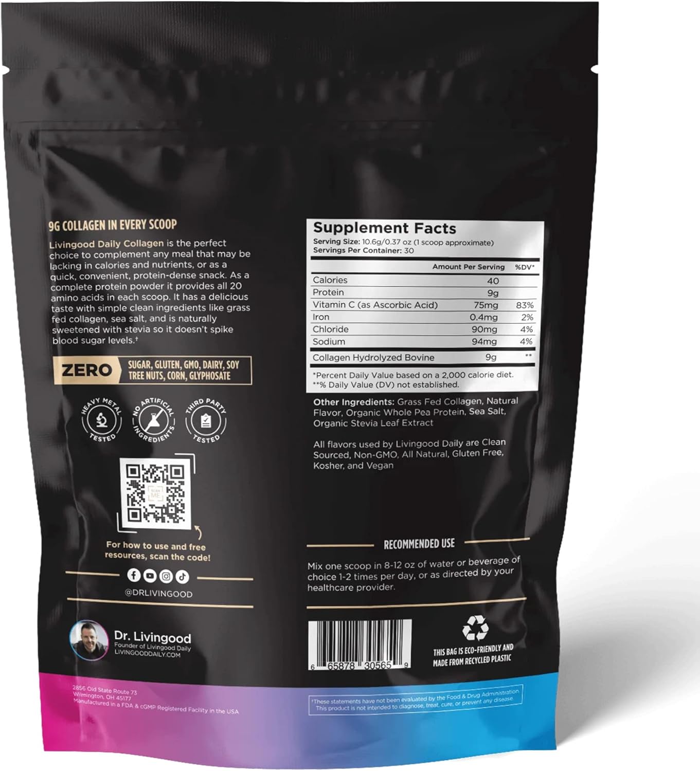 vanilla-livingood-daily-collagen-powder-grass-fed-hydrolyzed-peptide-for-hair-skin-nails---complete-protein-amino-acids---keto-gluten-free---30-servings-7