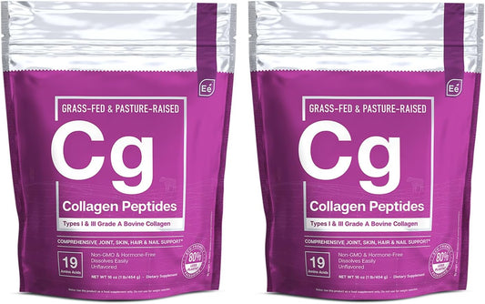hydrolyzed-collagen-powder-for-joint-skin-hair-and-nails---types-i-iii-peptides---grass-fed-hormone-free---2-pack-preservative-free-1