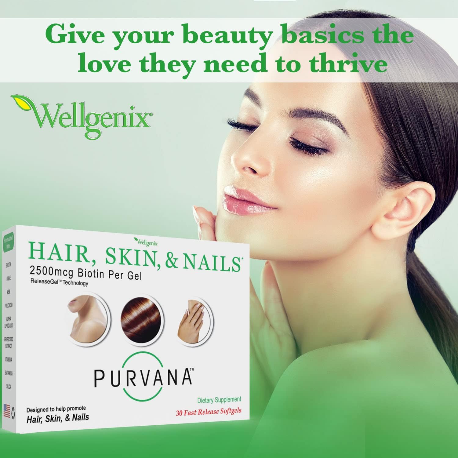 double-strength-purvana-hair-skin-and-nails-vitamin-softgels-with-high-absorption---2500mcg-biotin-vitamin-a-b---30-count-pack-of-2-2