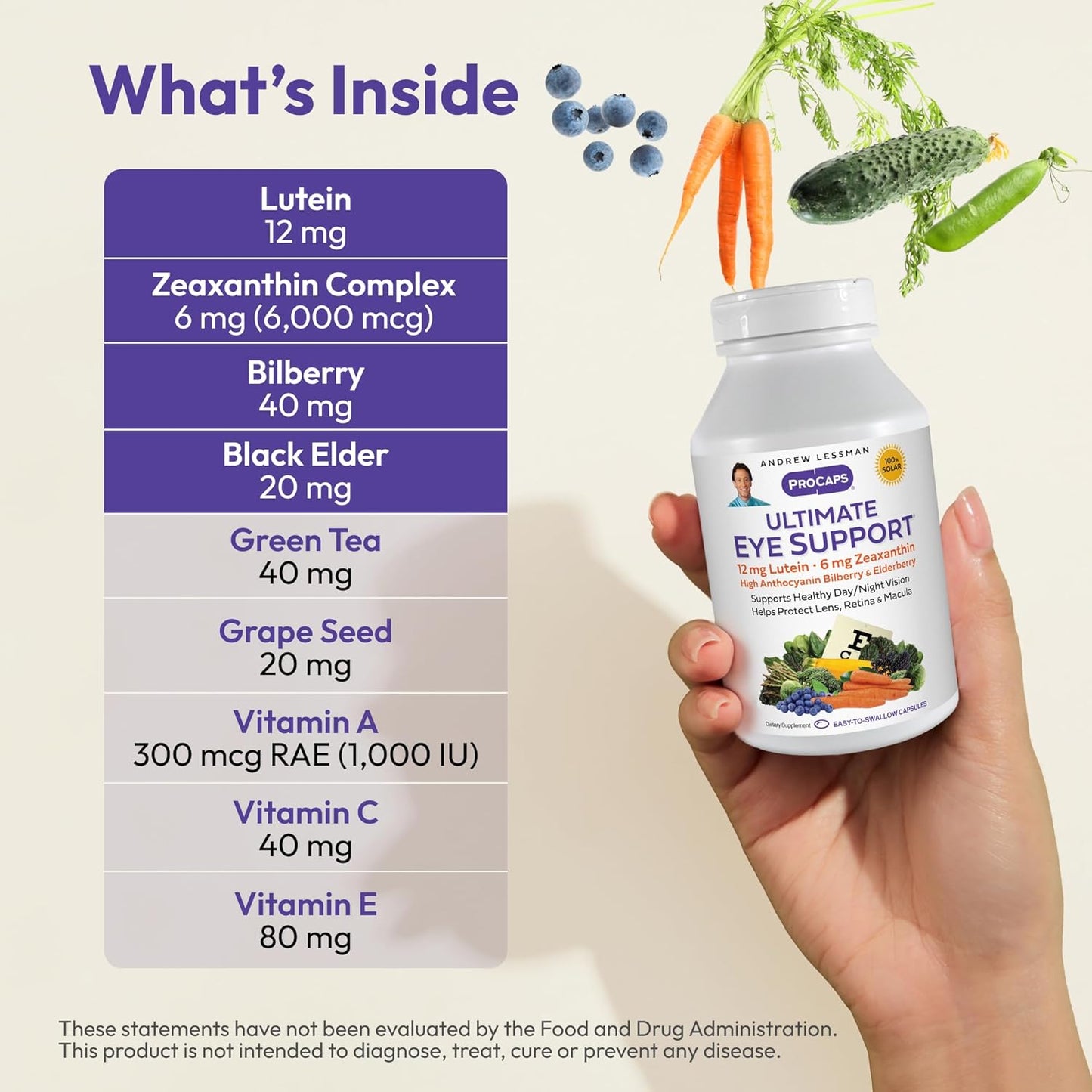 andrew-lessman-ultimate-eye-support-softgels---12mg-lutein-6mg-zeaxanthin-bilberry---key-nutrients-for-eye-health---promotes-healthy-vision---no-additives---easy-to-swallow-3