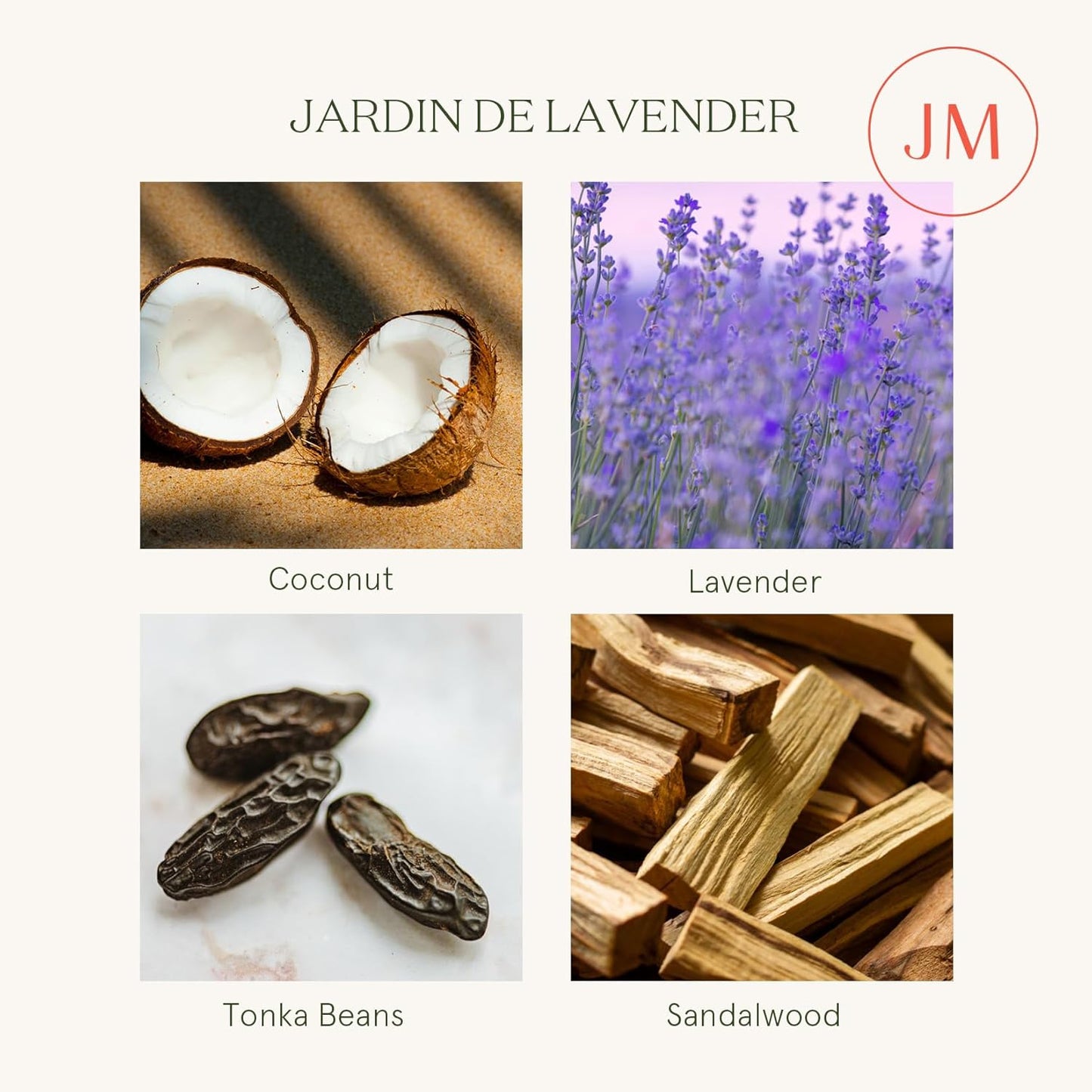Lavender Scented Candle for Women - Jardin de Lavender Lilac Aromatherapy Candle Gift - 6 Oz, 40 Hour Burn Time - Home Scented Candle by LA JOLIE MUSE - Espot.com.au