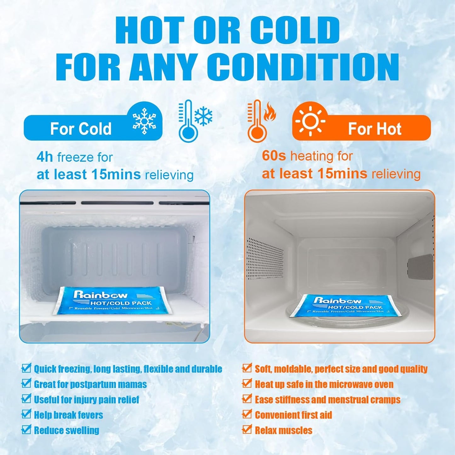 reusable-gel-ice-packs-for-injuries-and-pain-relief---hot-cold-therapy-pack-for-headaches-joints-neck-ankle-knee-shoulder-elbow-wrist-feet---world-bio-soft-ice-pack-2-pack-4