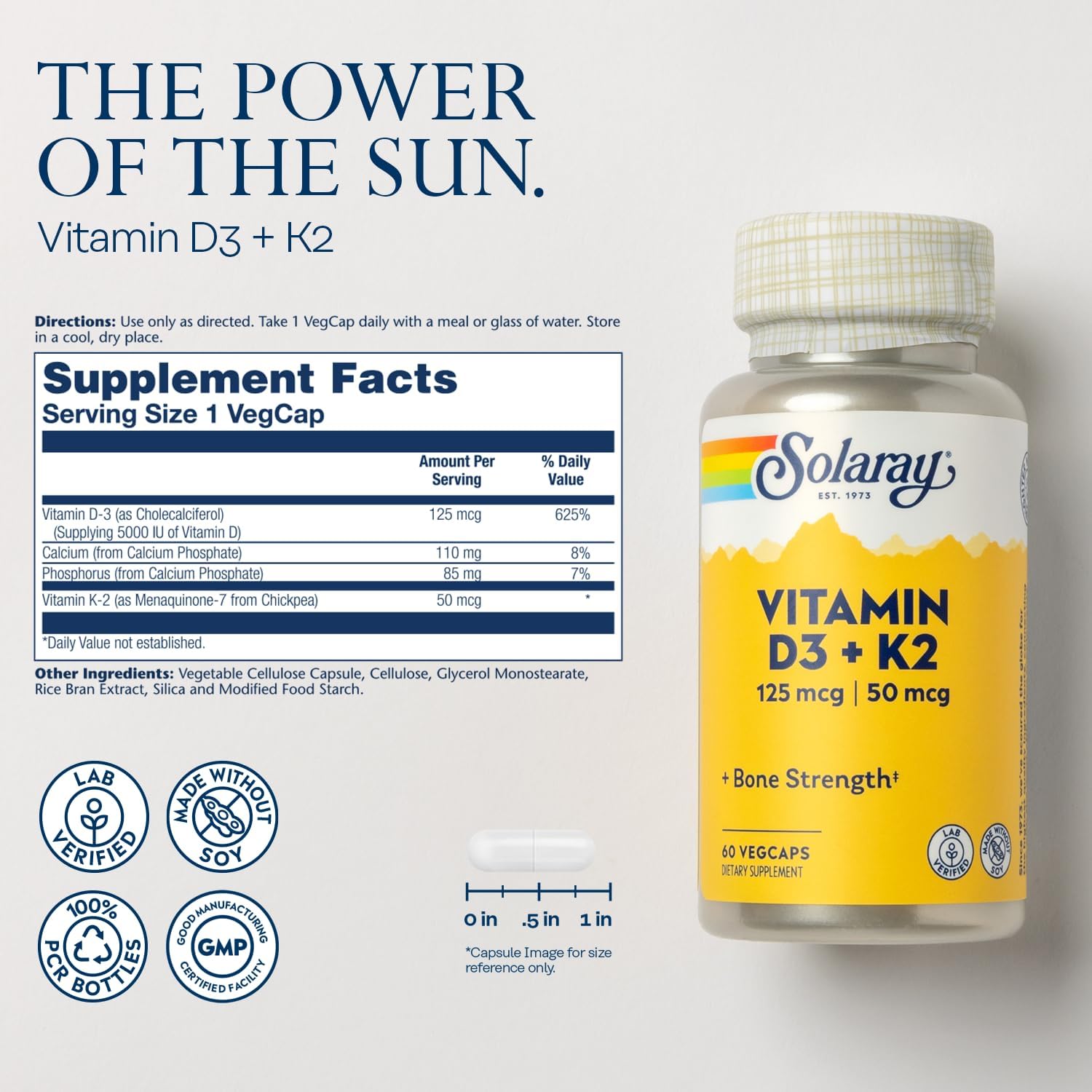 Organic Fermented Mushroom Bundle with Vitamin D3 K2 for Bone Health and Immune Support - Includes 8 Mushroom Supplement with Chaga, Reishi, Cordyceps, Turkey Tail, Lions Mane - 60ct each - Espot.com.au