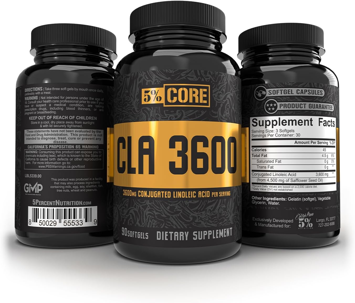 core-cla-supplement---5-nutrition-for-weight-loss-metabolism-muscle-preservation-3600mg-conjugated-linoleic-acid-from-safflower-oil---30-servings-2