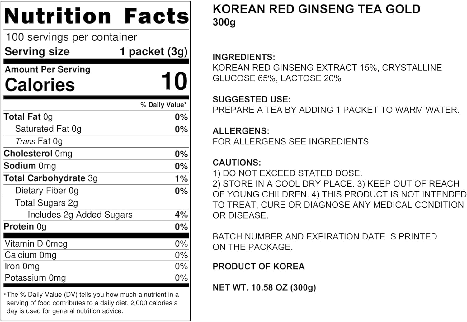 korean-red-ginseng-extract-tea-gold-300g-106oz---100-tea-bags-6-year-panax-immune-support---pochon-red-ginseng-root-2