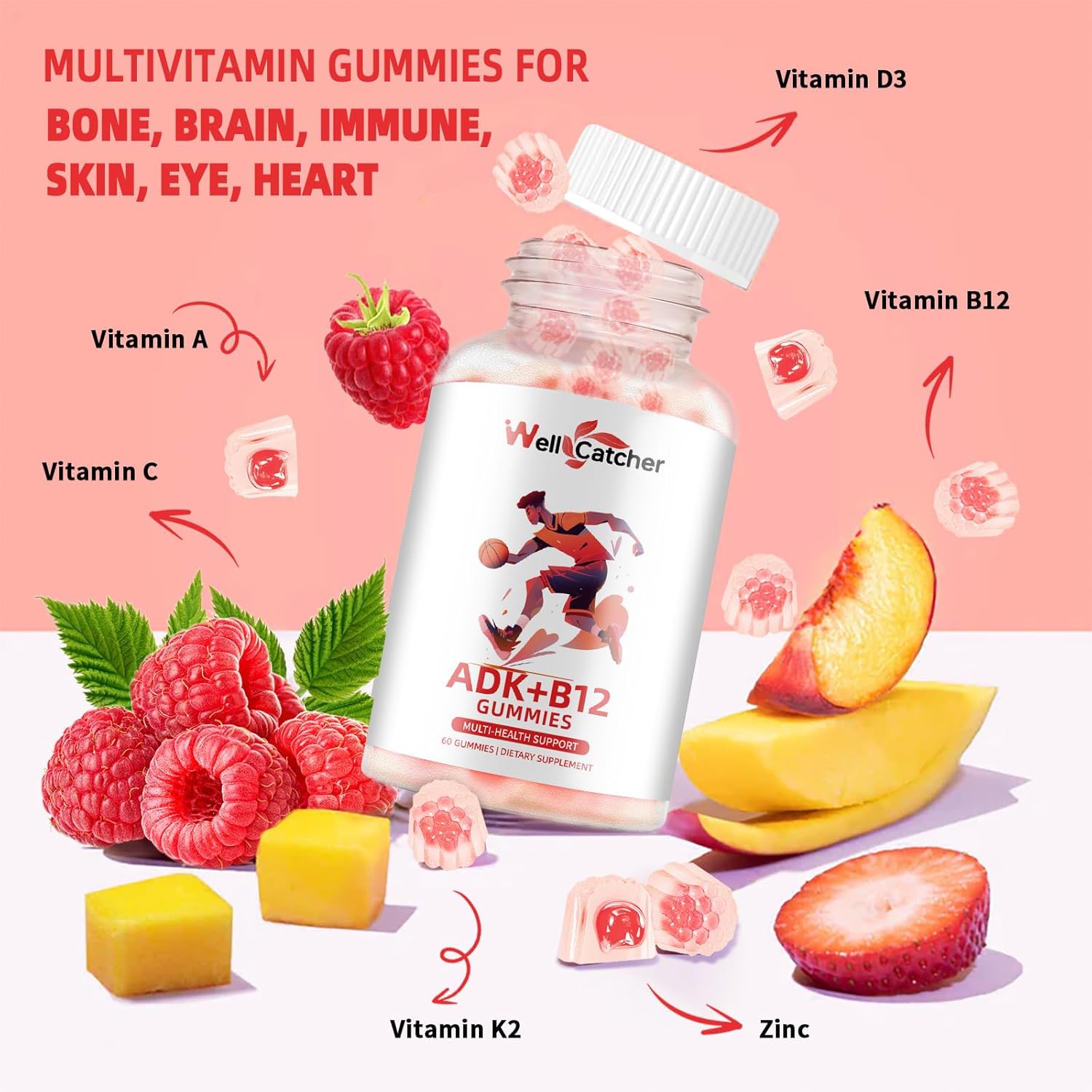 sugar-free-wellcatcher-vitamin-adkb12-gummies-with-d3-k2-b12-mk-7---chewable-vegan-multivitamin-for-men-women---supports-bone-brain-immune-skin-eye-heart-health---60-count-raspberry-flavored---2-pack-5