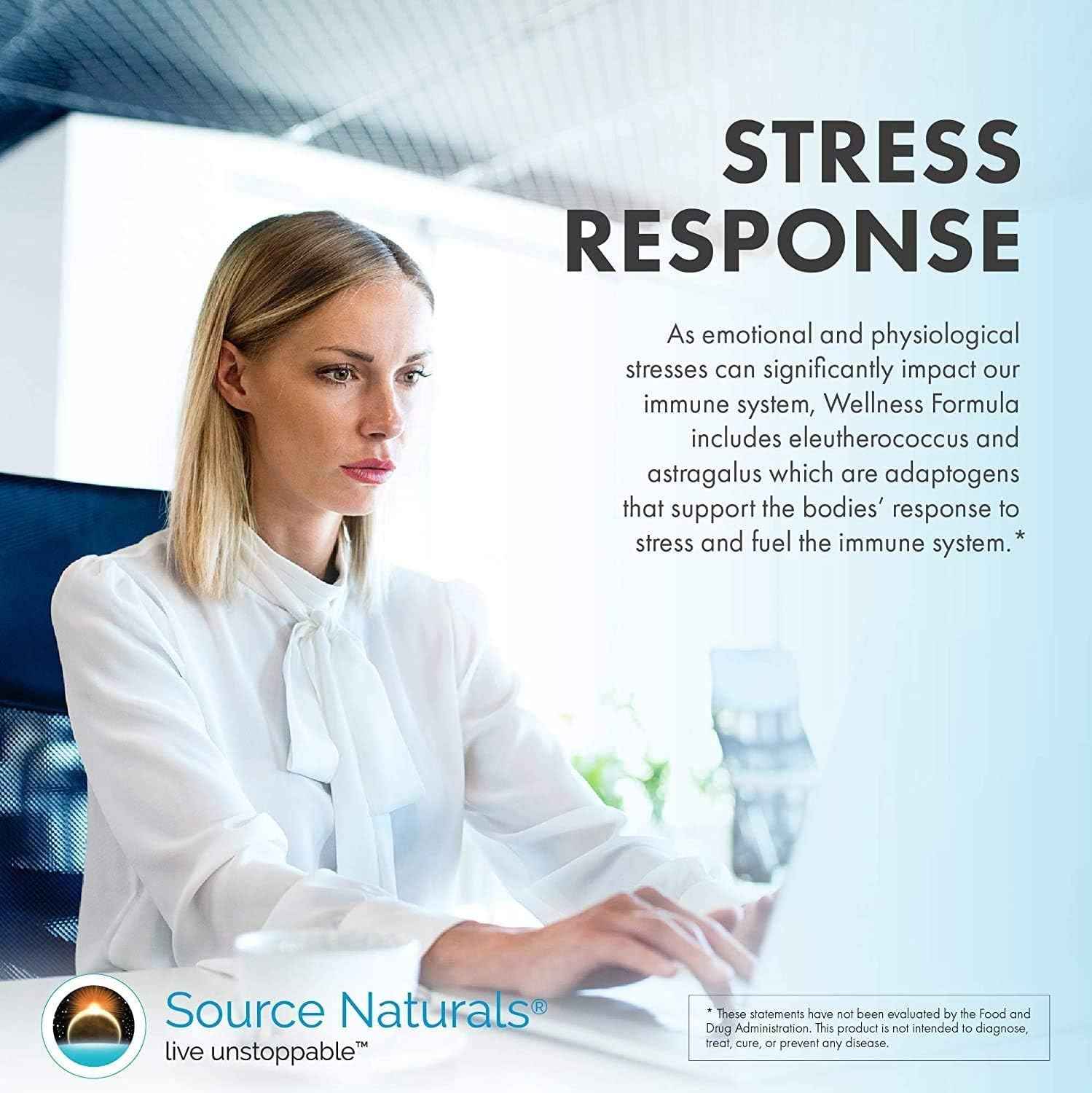 Advanced Immune Support Supplement - 120 Capsules for Immunity Boost & Wellness Formula with Vitamins and Herbal Defense by Source Naturals