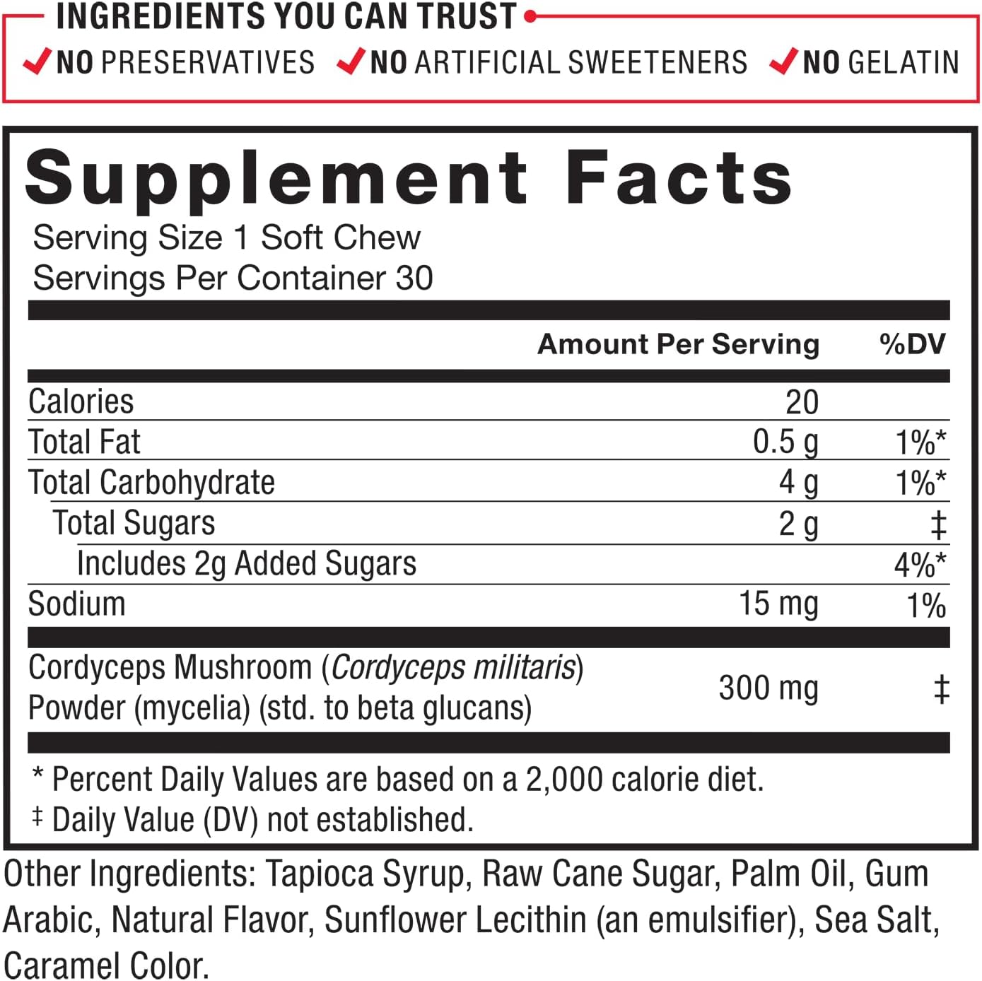 cordyceps-mushroom-soft-chews-for-stress-relief-energy-and-antioxidant-support---butterscotch-flavored-supplement-with-vitality-benefits---30-pack-6