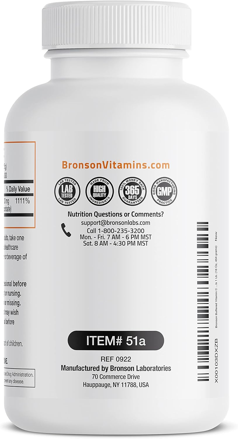 Buffered Vitamin C Powder - 1lb (16oz) - Promotes Immune System Health & Cell Protection - Antioxidant with Sodium Ascorbate - Espot.com.au