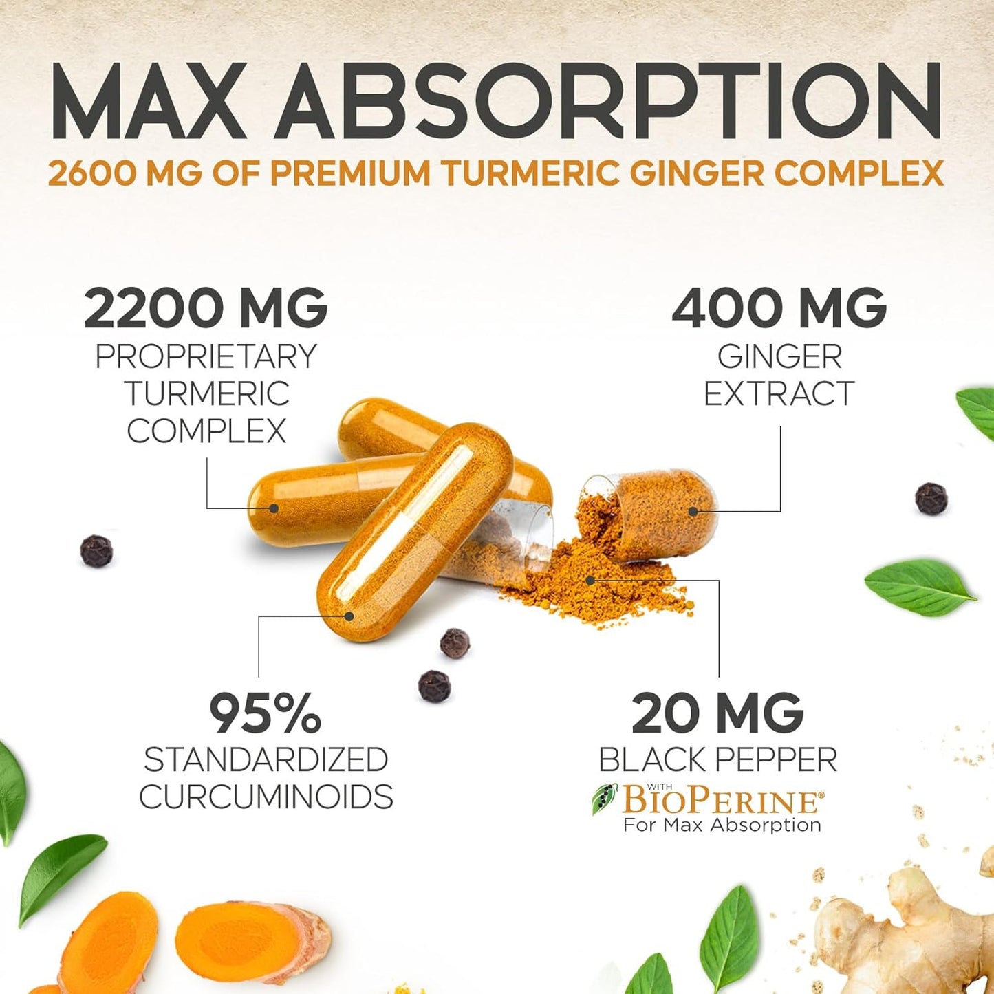 180-capsules-turmeric-curcumin-with-bioperine-ginger---2600mg-95-curcuminoids---heart-joint-support---natural-health-nutrition-supplement-6