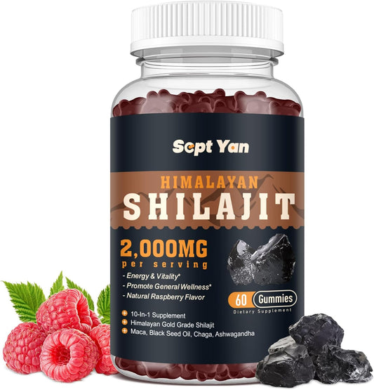 organic-shilajit-gummies-2000mg-with-85-trace-minerals---ashwagandha-maca-black-seed-oil---energy-brain-immunity---sugar-free-raspberry---60ct-1