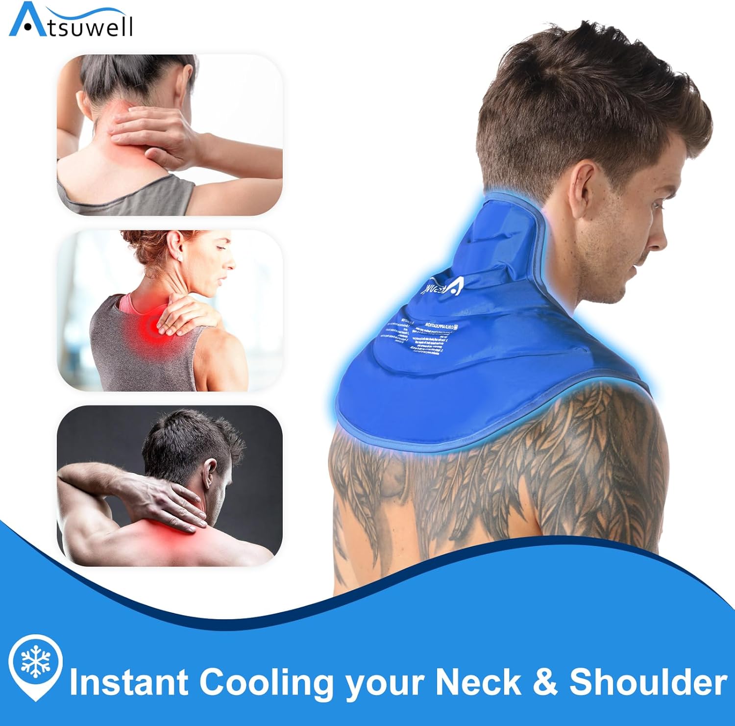 reusable-gel-ice-pack-for-neck-and-shoulders---cold-compression-wrap-for-upper-back-shoulder-and-hip---large-blue-shoulder-ice-pack-2