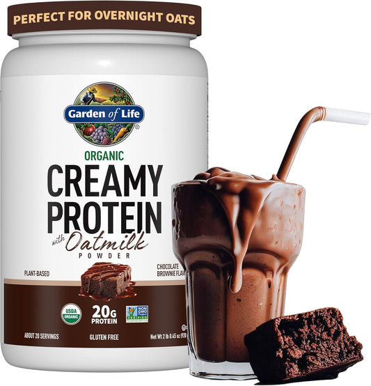organic-vegan-protein-powder-with-oatmilk---20g-plant-based-protein-coconut-water-mcts-sprouted-grains-prebiotics-probiotics---gluten-free-chocolate-brownie-flavor---2-lbs-1