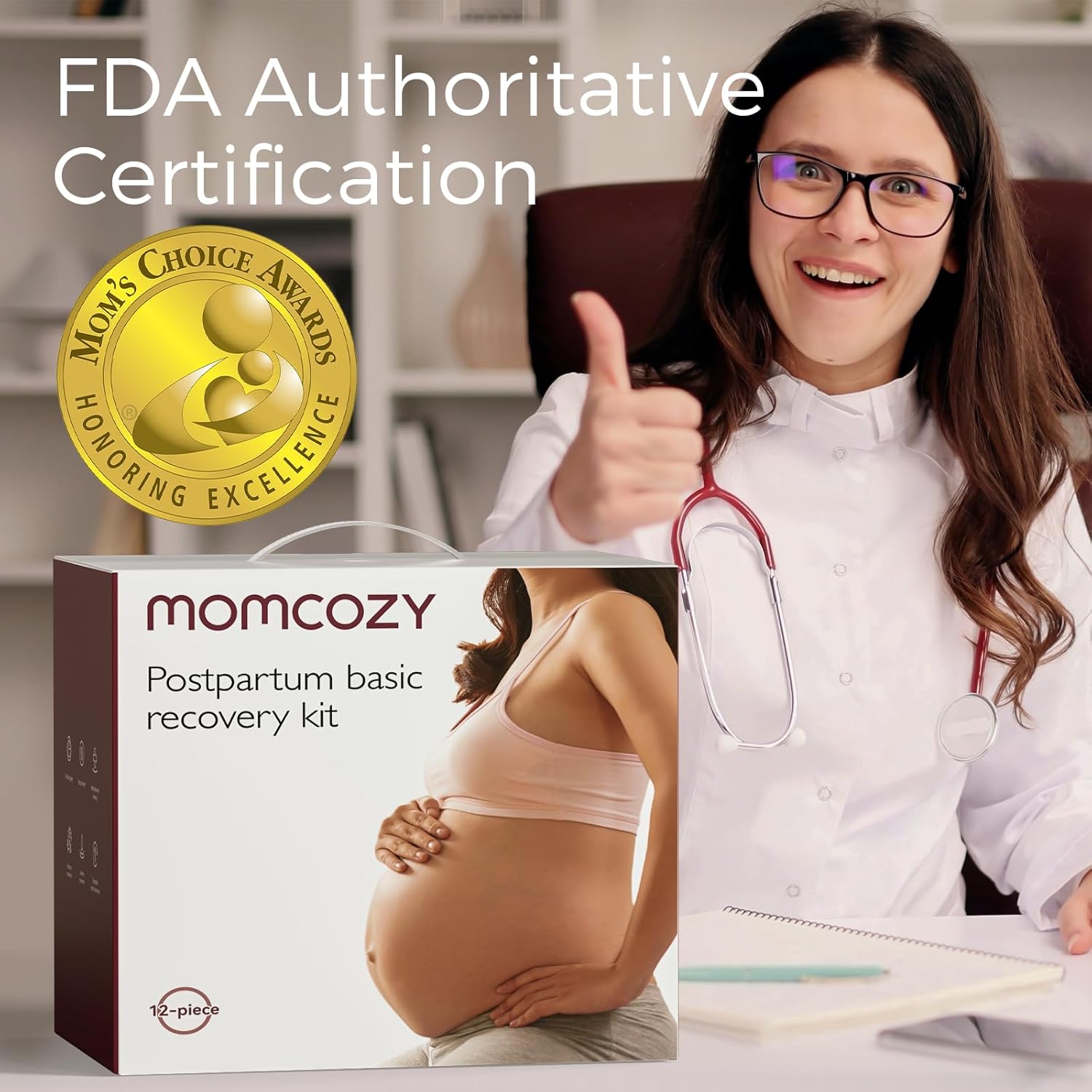 postpartum-recovery-essentials-kit-with-disposable-underwear-nursing-pads-peri-bottle-cold-pads-cooling-foam-canvas-bag---momcozy-labor-delivery-mom-care-set-3