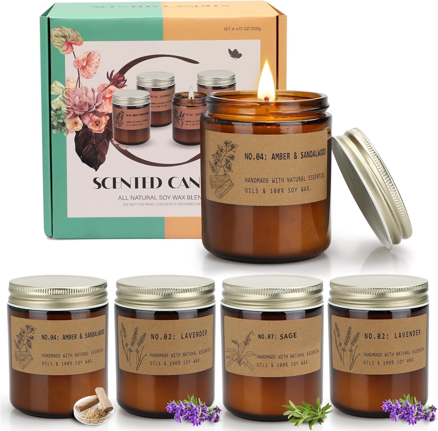 yinuo-light-aromatherapy-candle-gift-set-for-stress-relief-and-relaxation---amber-jar-candles-for-women-birthday-valentines-day-christmas---71-oz-pack-of-4-8