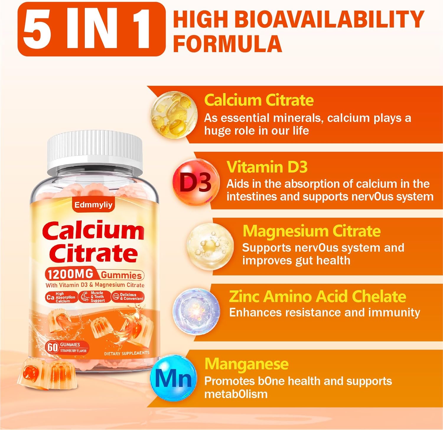 organic-calcium-citrate-gummies-for-adults---sugar-free-with-magnesium-and-vitamin-d3---chewable-calcium-supplement-for-men-and-women---1200mg-calcium-300mg-magnesium-3
