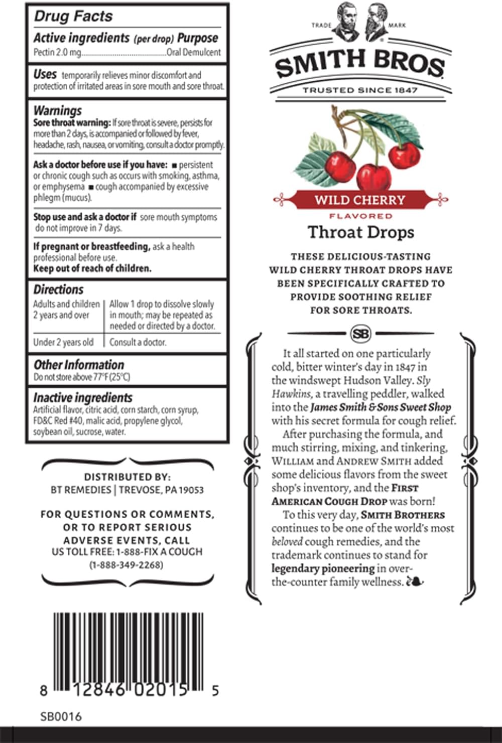 smith-bros-wild-cherry-sore-throat-drops-with-pectin---vintage-candy-lozenges---american-cough-drops-30ct-bag-2