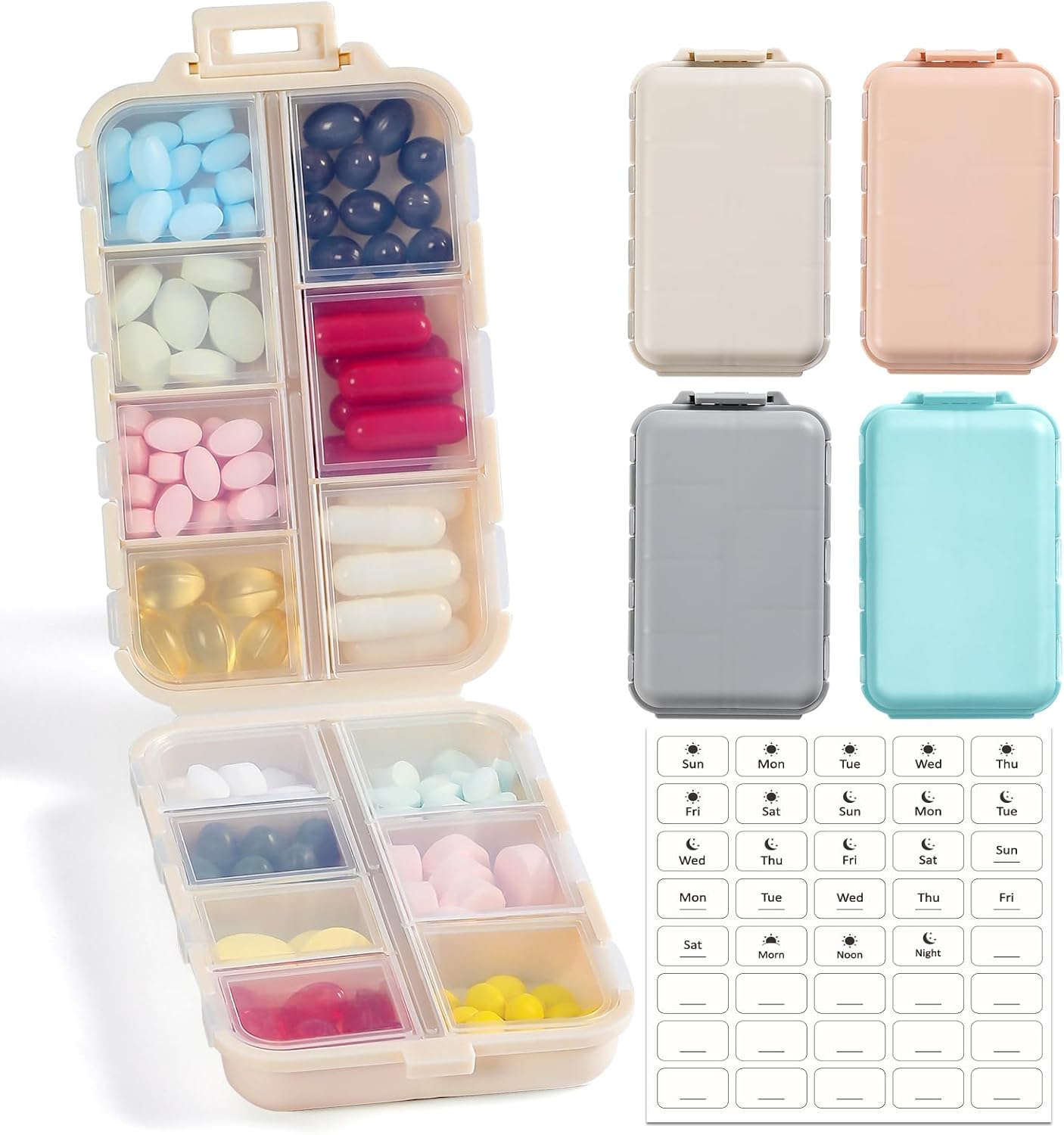 travel-pill-organizer-box-4-pack-with-labels-14-grids---medicine-case-kit-for-daily-pharmacy-pocket-container---medication-holder-dispenser-for-fish-oil-vitamin-supplement-storage-1