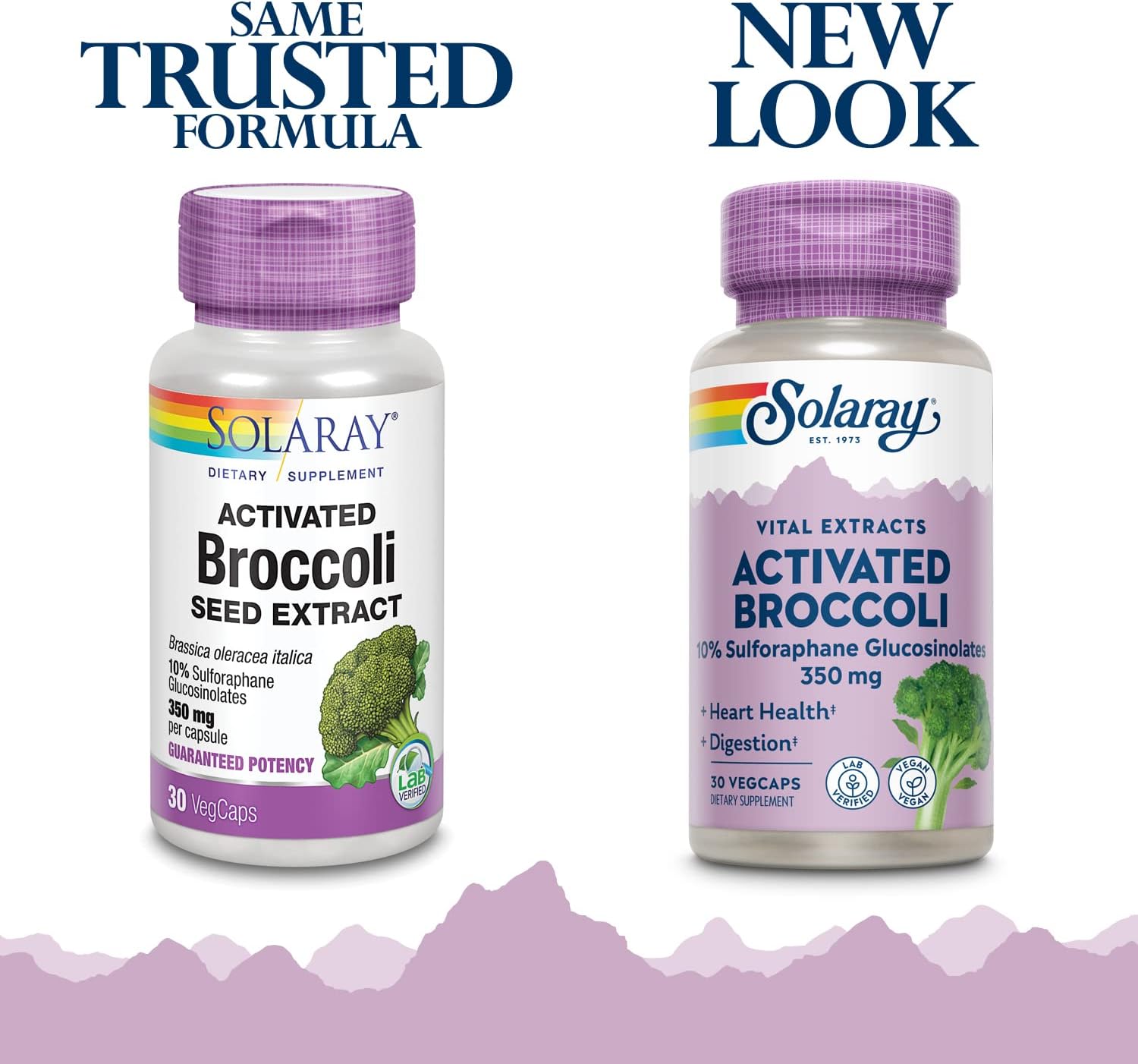 Solaray Broccoli Seed Extract 350mg - 10% Sulforaphane Glucosinolates, Antioxidant, Heart & Digestive Support - Vegan, Lab Verified - 30 Servings - Espot.com.au