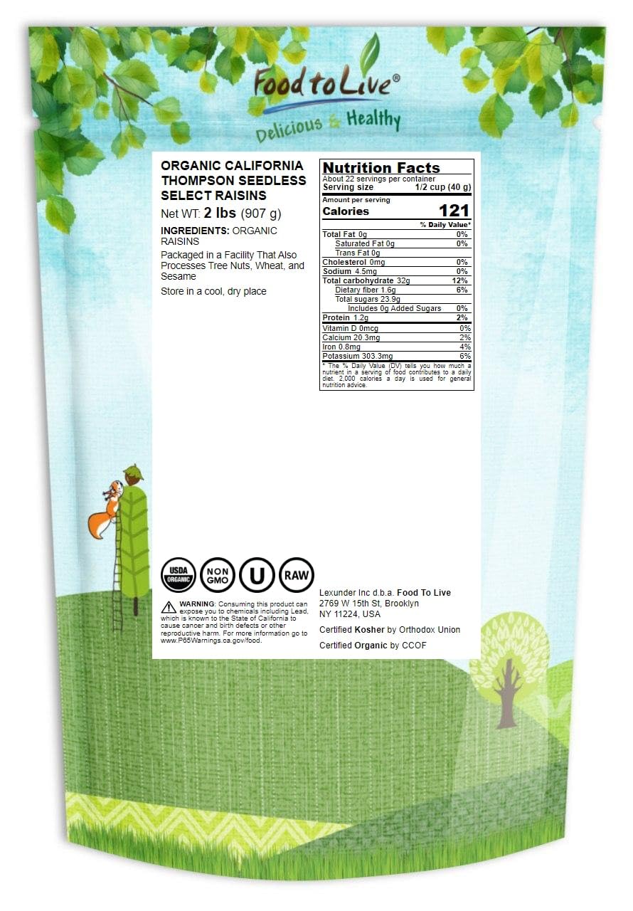 organic-california-thompson-seedless-raisins---sun-dried-non-gmo-kosher-unsulphured-2lb-bulk-pack-2