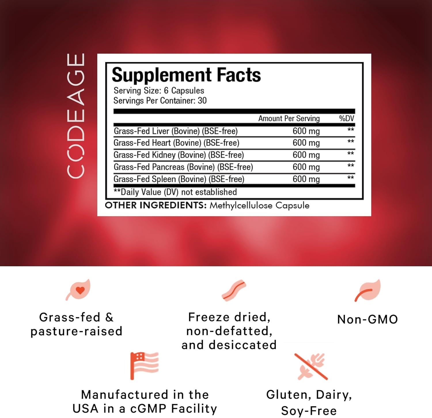 grass-fed-beef-organs-supplement-with-glandulars---freeze-dried-bovine-pills-for-liver-heart-kidney-pancreas-spleen---non-gmo-vitamins---180-capsules-2
