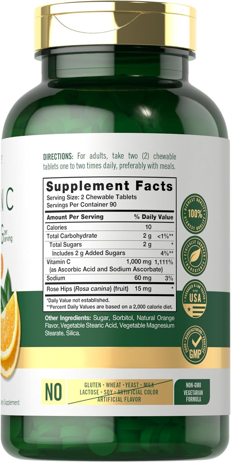 carlyle-vitamin-c-chewables-1000mg-180-tablets-vegetarian-non-gmo-gluten-free-supplement-2