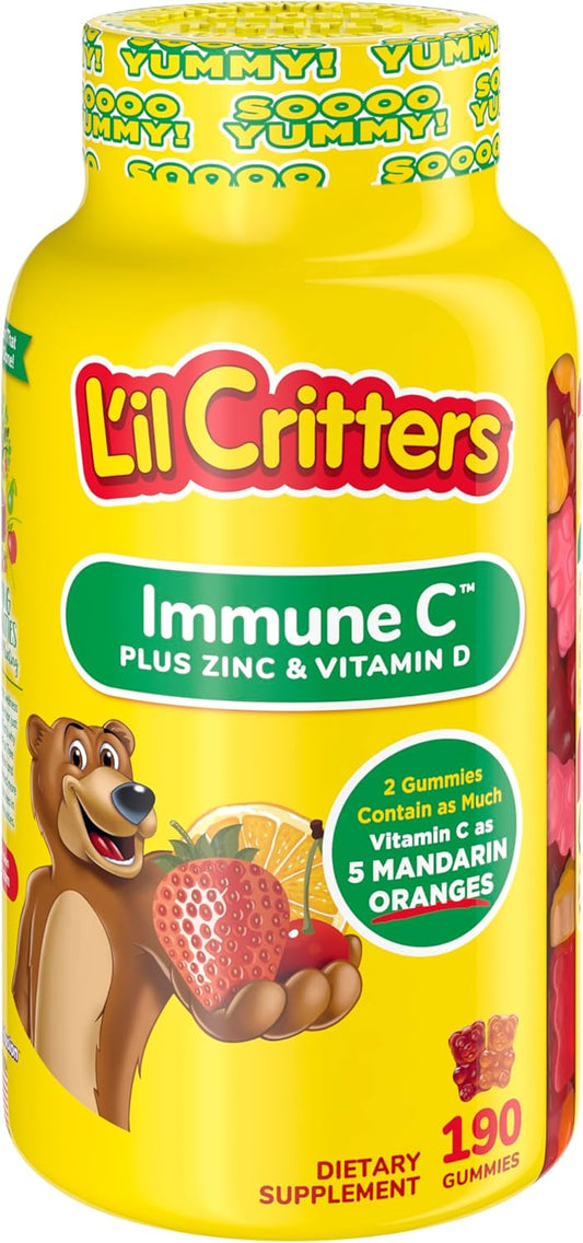 immune-support-gummy-vitamins-for-kids-with-vitamin-c-d-and-zinc---190-gummies-in-orange-lemon-strawberry-and-cherry-flavors---lil-critters-1