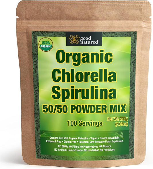 Organic Spirulina and Chlorella Powder Mix - 3 Month Supply - Vegan & Non-GMO - High-Quality Superfood Blend - Espot.com.au