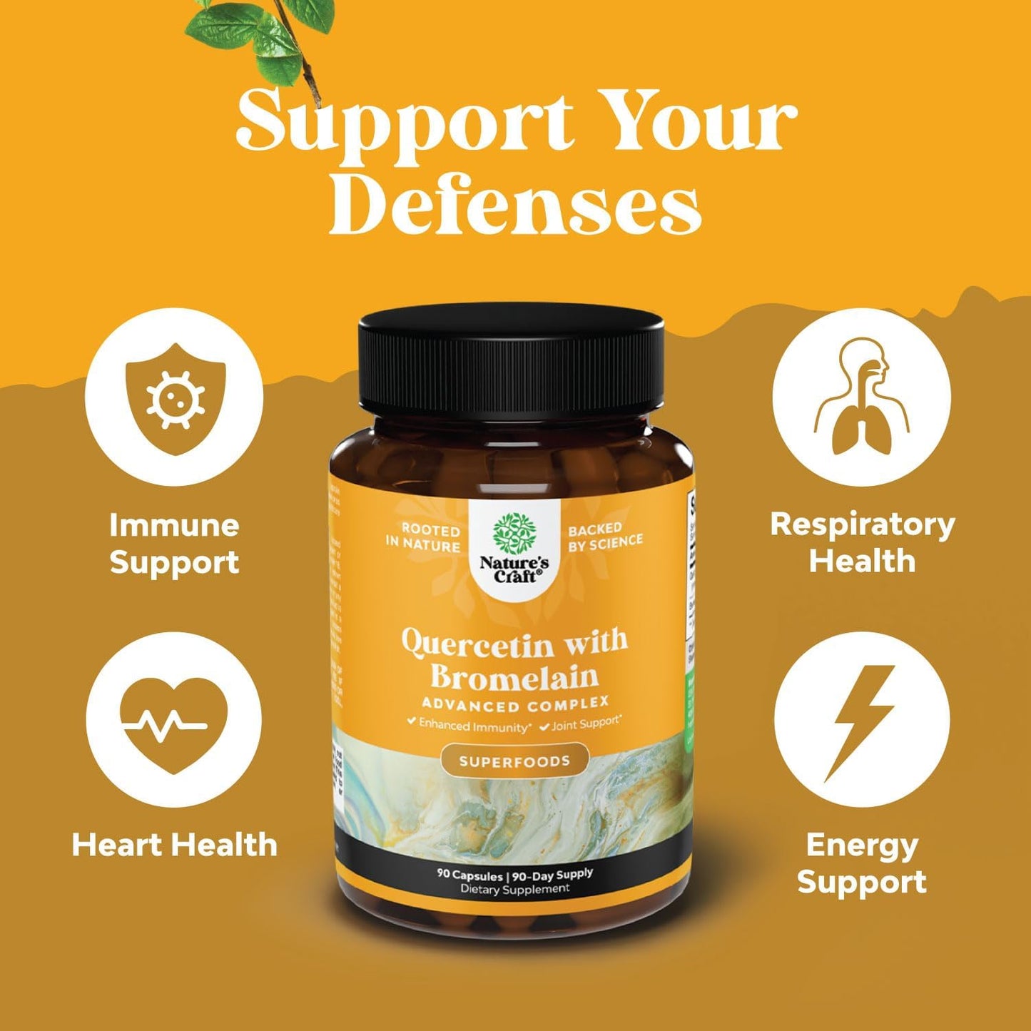 Bundle of Pure Zinc & Quercetin with Bromelain Supplements for Skin, Nail, & Joint Support - Immune Boost, Brain & Lung Health - Enhances Focus & Overall Wellness - Espot.com.au