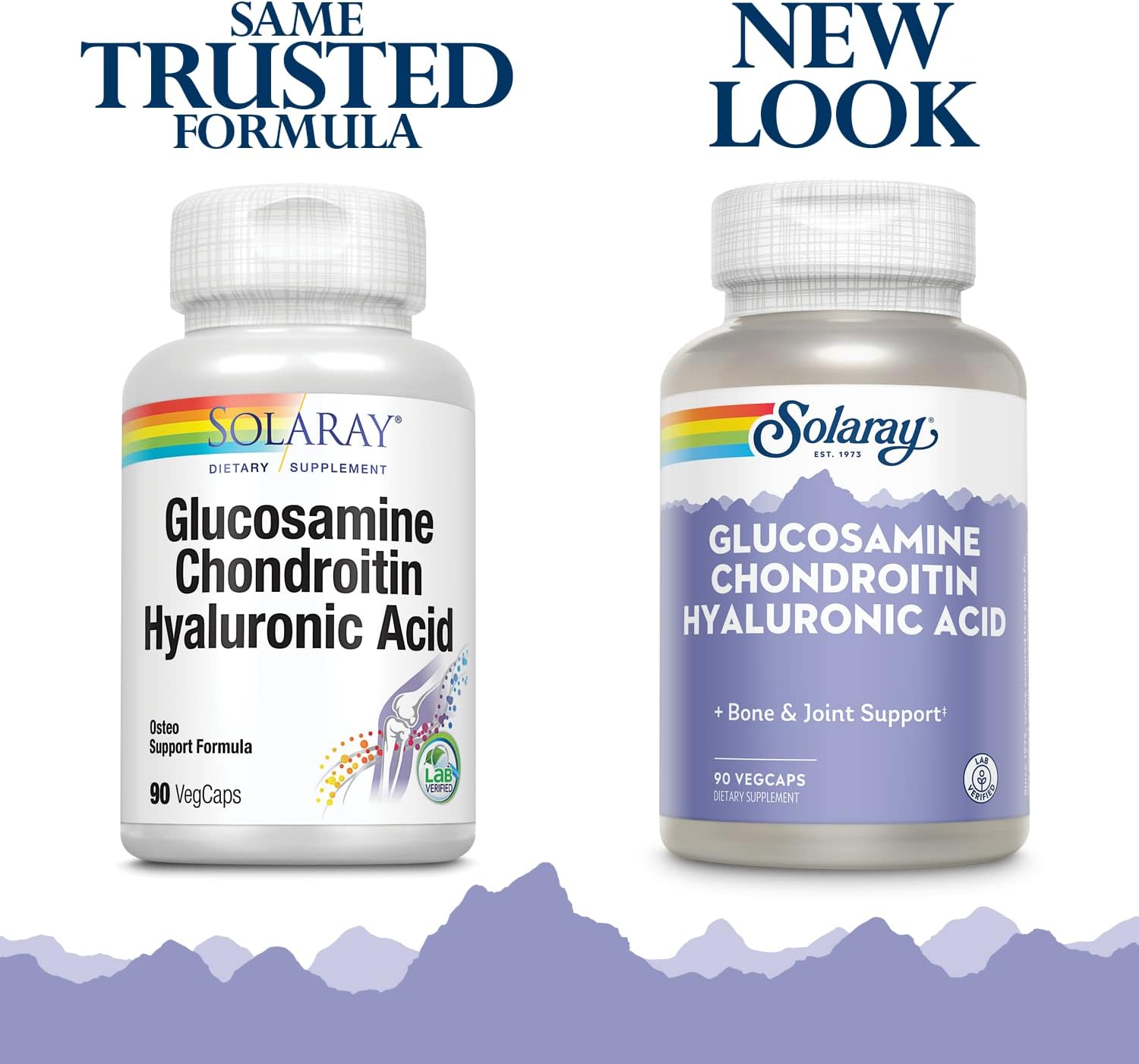 High Strength Glucosamine Chondroitin Hyaluronic Acid Supplement 90 Capsules by SOLARAY - 1500mg/1000mg/20mg Formula for Joint Health - Espot.com.au