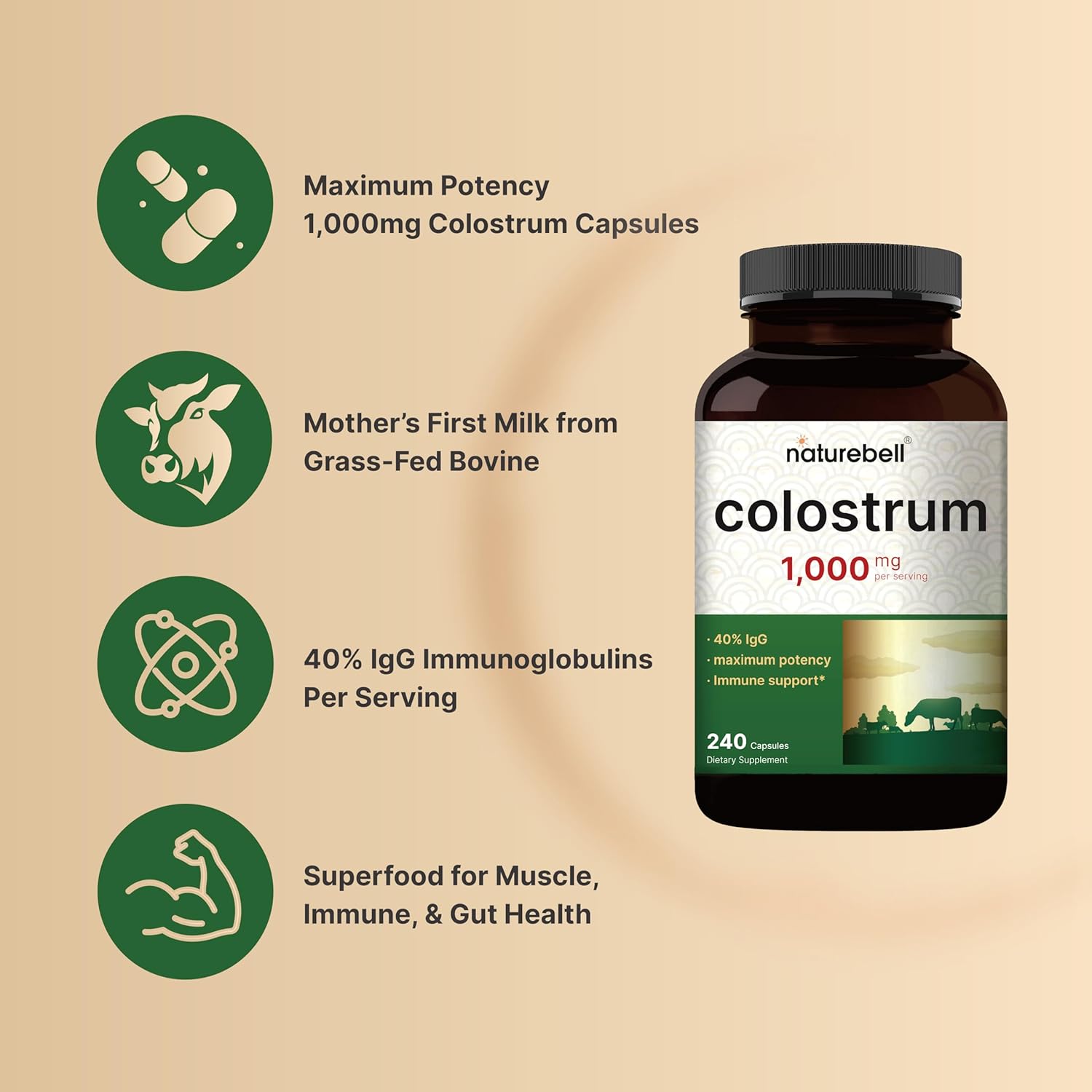 bundle-pack-naturebell-creatine-monohydrate-powder-colostrum-capsules---1000mg-per-serving---high-absorption-micronized-creatine---grass-fed-bovine-colostrum-6
