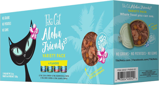 tiki-pets-tiki-cat-aloha-friends-variety-pack---seafood-flavors-with-pumpkin---3-oz-cans-12-pack---high-protein-high-moisture-cat-food-for-all-life-stages-1