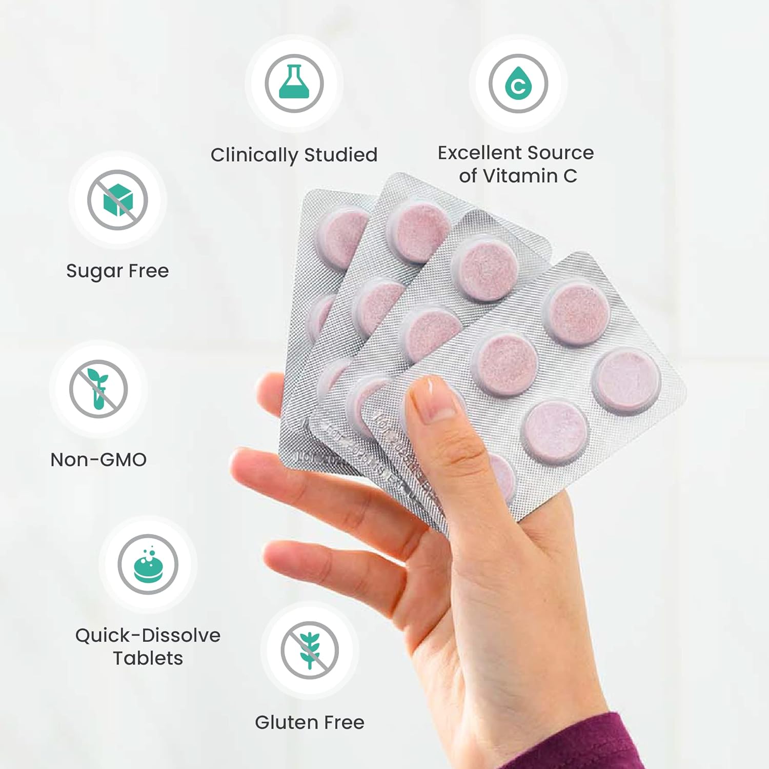 Neo40 Daily Heart & Blood Circulation Support Supplements - Boost Nitric Oxide & Blood Pressure - 30 Dissolvable Tablets - Fruity Flavor - By humanN - Espot.com.au