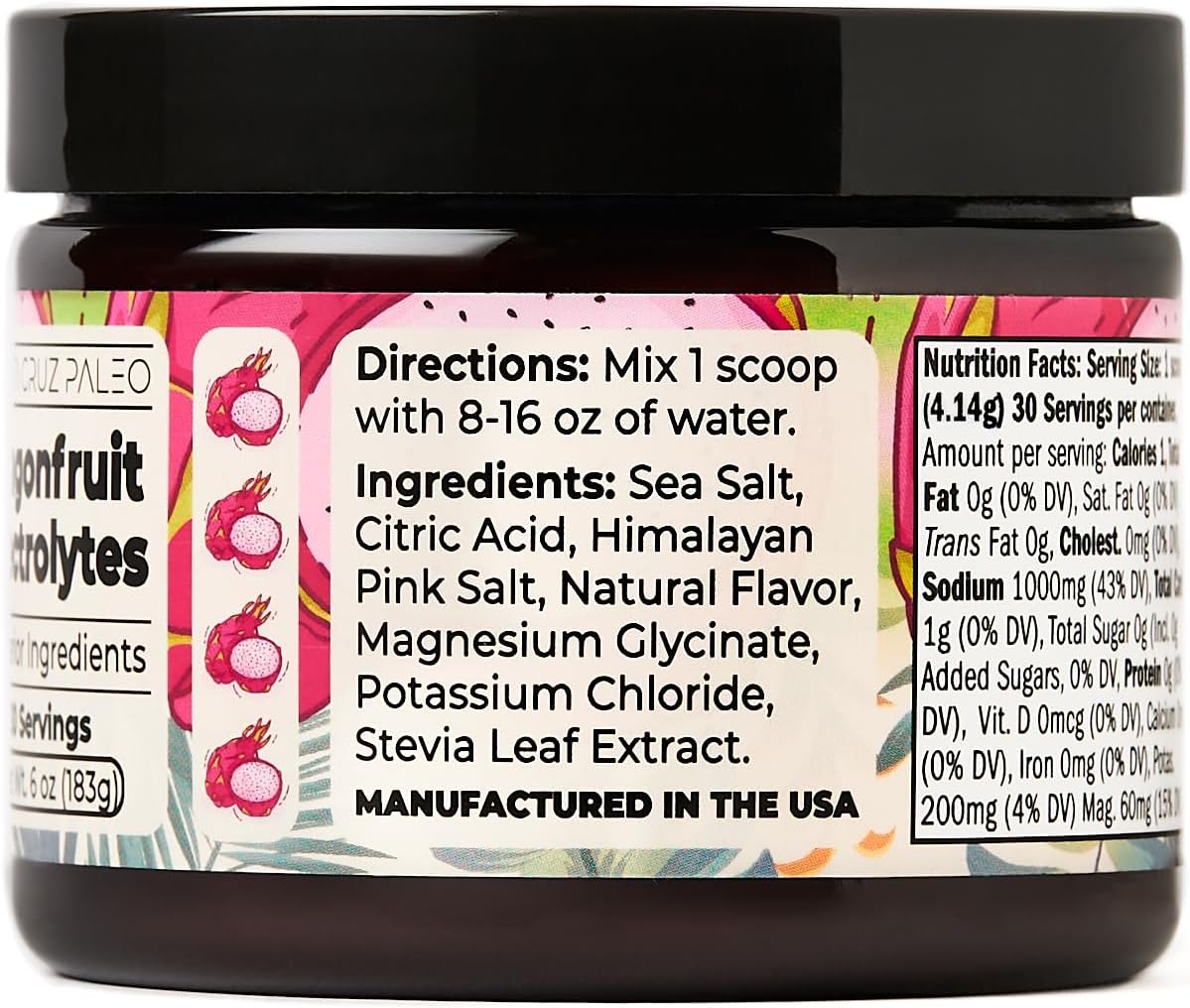 santa-cruz-dragonfruit-paleo-electrolyte-powder---sugar-free-30-servings-with-himalayan-sea-salt-magnesium-potassium-6