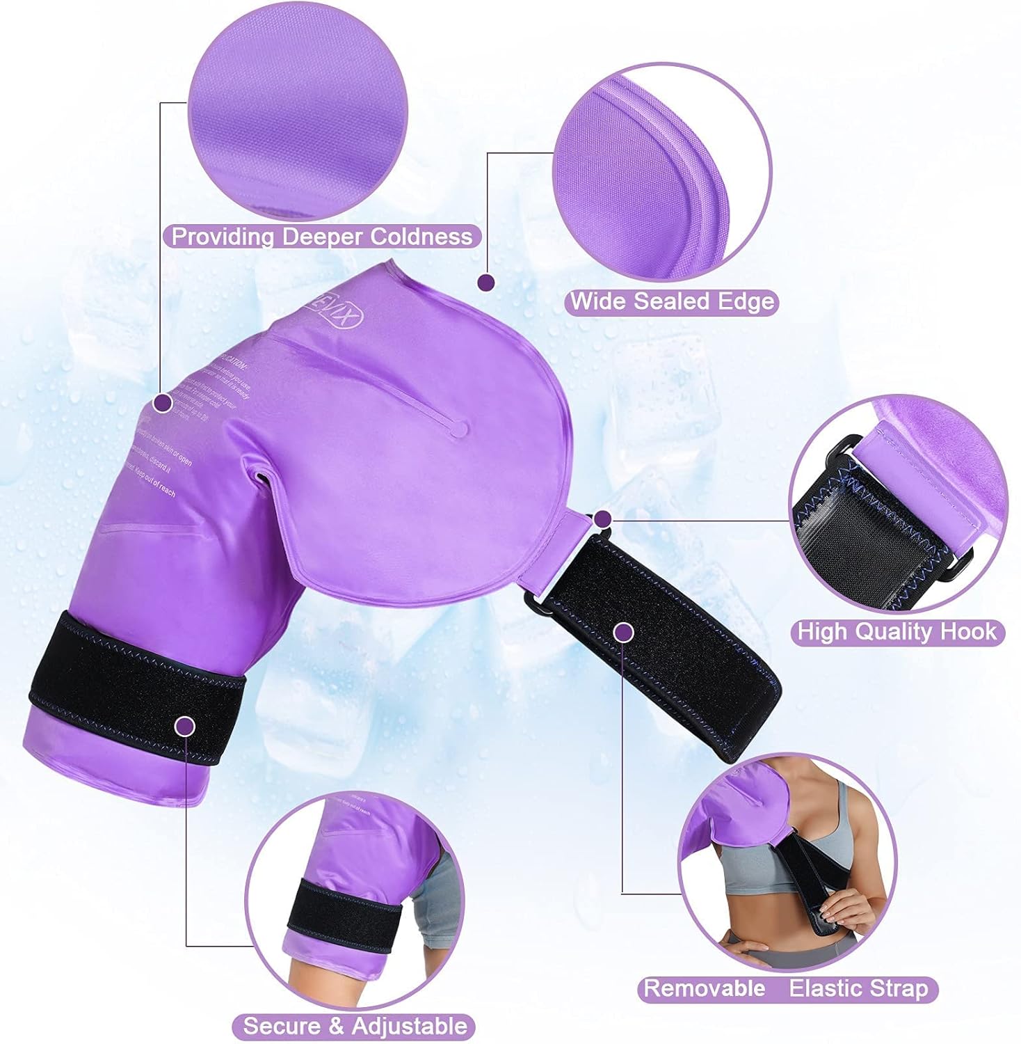 REVIX Reusable Knee Ice Pack Wrap for Injuries and Gel Shoulder Ice Pack for Pain Relief - Hot Cold Therapy for Recovery and Swelling - Espot.com.au