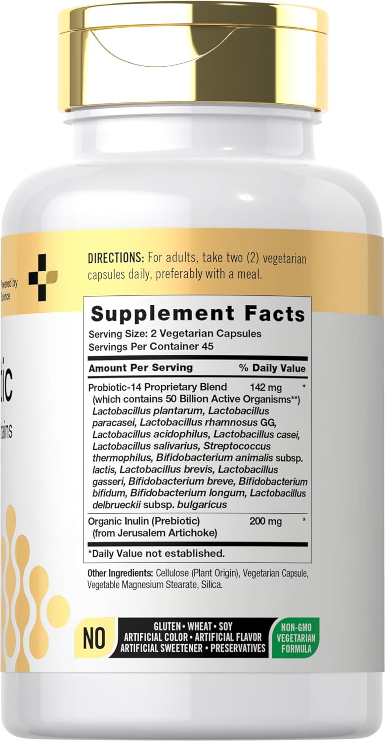 50-billion-probiotic-supplement-with-14-strains-prebiotic---90-capsules---doctors-way---vegetarian-non-gmo-gluten-free---for-men-and-women-2