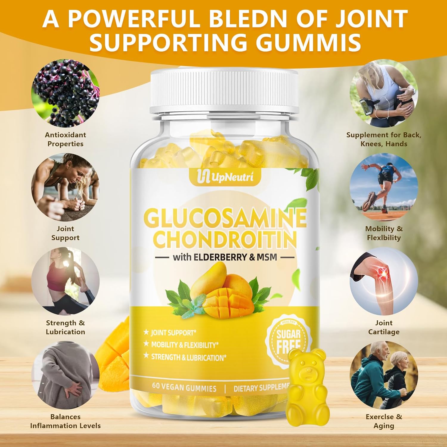 extra-strength-upneutri-sugar-free-glucosamine-chondroitin-gummies---joint-support-supplement-with-1500mg-glucosamine-chondroitin-msm-elderberry-and-turmeric-for-men-women---move-free-joint-health-formula-5