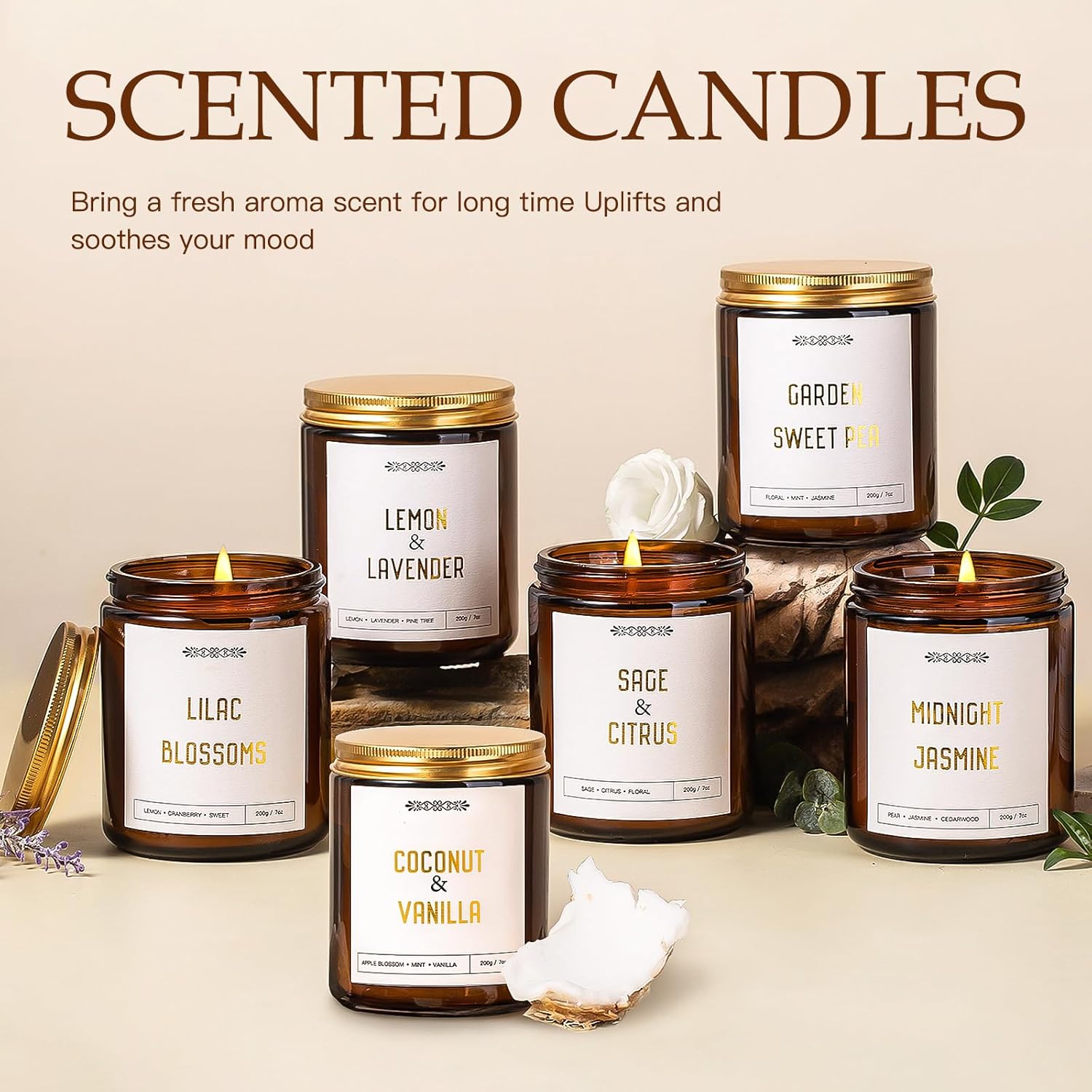 6-pack-yinuo-scented-candle-gift-set-for-women---42oz-330-hour-burn-time---natural-soy-wax-amber-jar-candles-for-birthday-valentine-anniversary-christmas---aromatherapy-home-fragrance-6