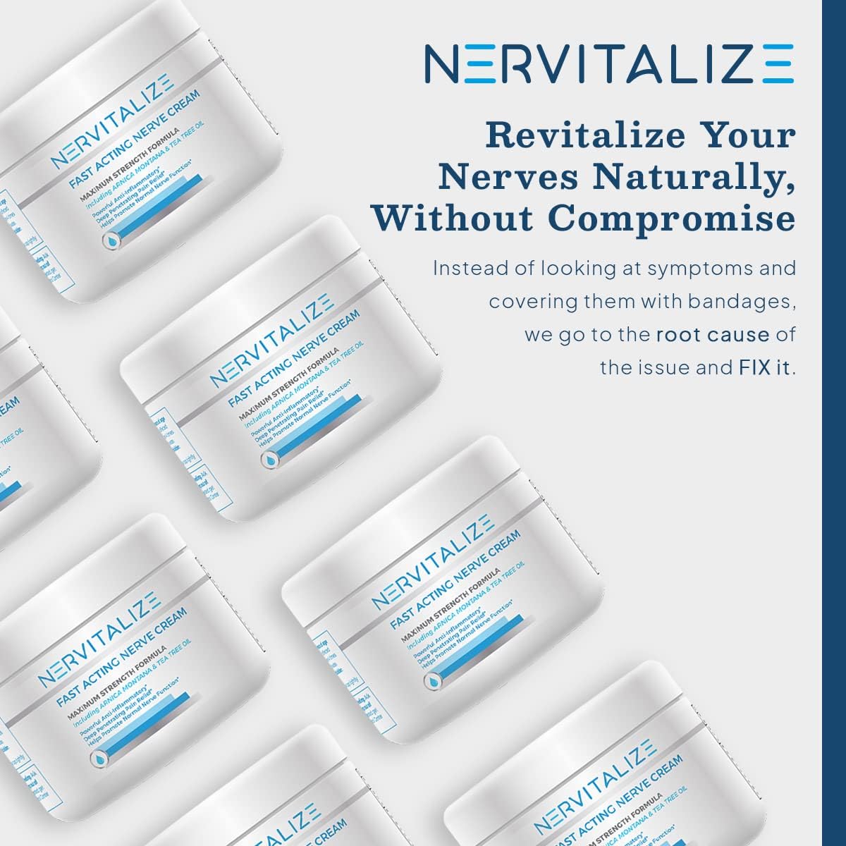 3 fl oz Nervitalize Fast Acting Nerve Pain Relief Cream - Maximum Strength Formula for Neuro Pain Relief and Nerve Nourishment - Made in USA - Espot.com.au
