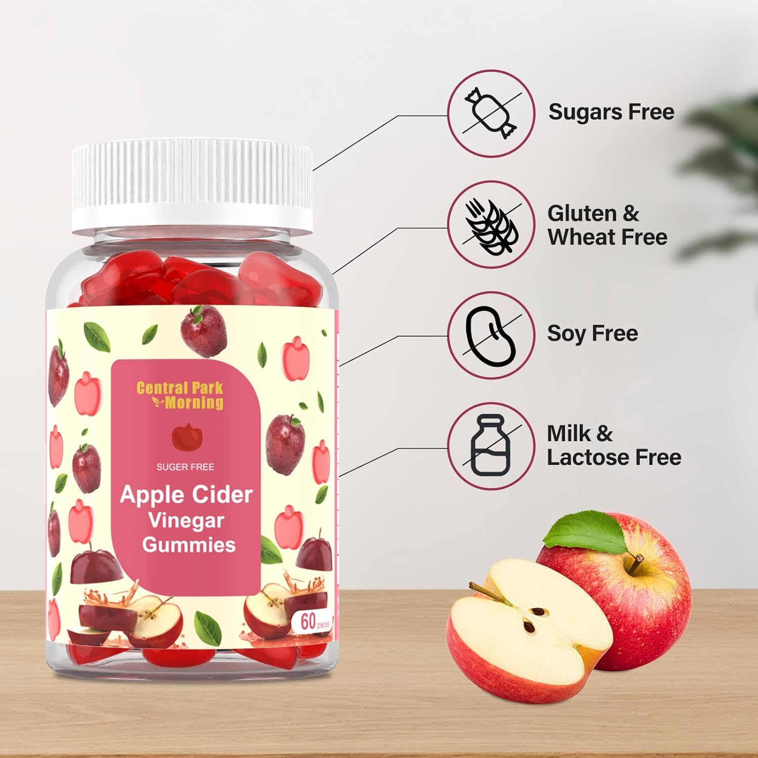 central-park-morning-apple-cider-vinegar-gummies---1000mg-acv-supplement-for-detox-cleanse---sugar-free-non-gmo---60-gummies---boost-your-health-today-4
