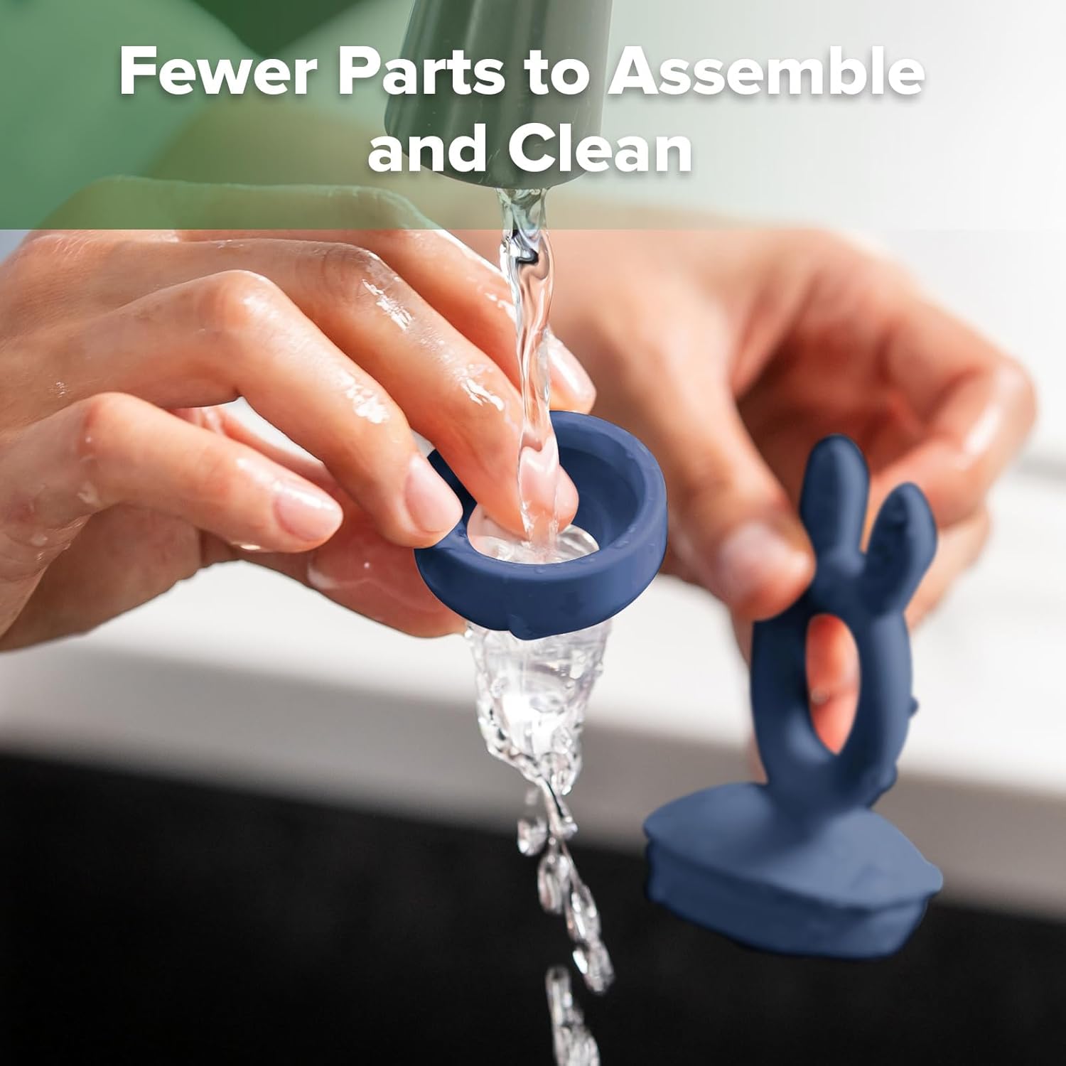 haakaa-baby-food-feeder-freezer-tray-combo---silicone-popsicle-molds-for-cooling-relief---bpa-free-self-feeding-set-for-infants-4-months-and-up---steel-blue-color-6