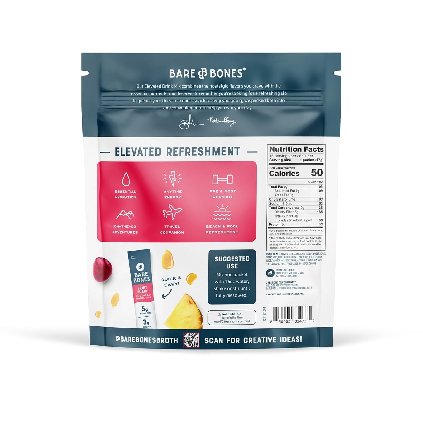 collagen-prebiotic-fruit-punch-drink-mix-stick-packs-with-bare-bones-on-the-go-powdered-refreshment-convenient-healthy-blend-3g-sugar-16-packets-8