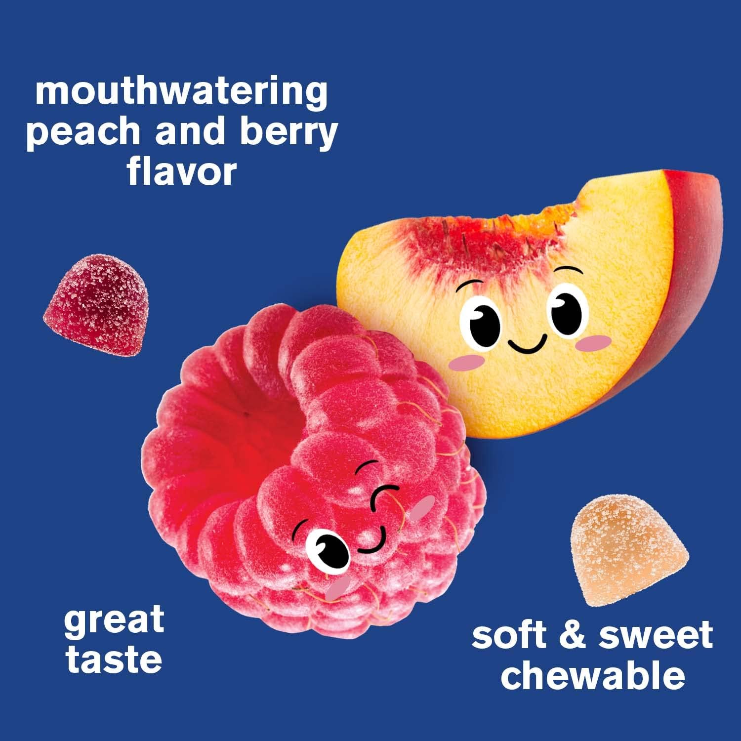 Natural Stress Relief Magnesium Citrate Gummies for Kids - 2 Pack (60 Gummies) - Chewable Mood Support Supplement - Non-GMO, Gluten Free, Natural Flavors - Espot.com.au