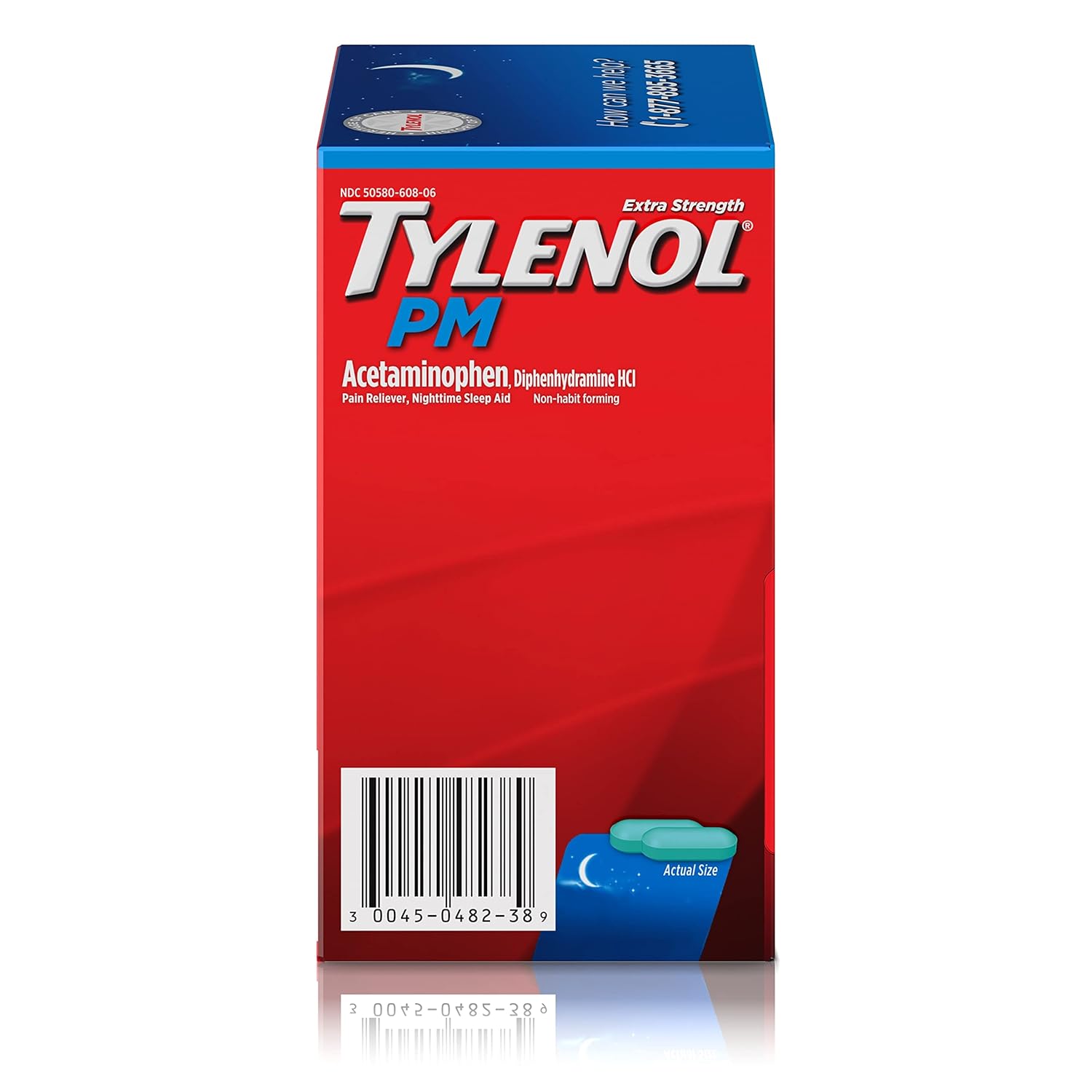 tylenol-pm-extra-strength-nighttime-pain-reliever-and-sleep-aid-caplets---acetaminophen-diphenhydramine-hcl-for-nighttime-aches-pains---travel-size-100-caplets-total-14