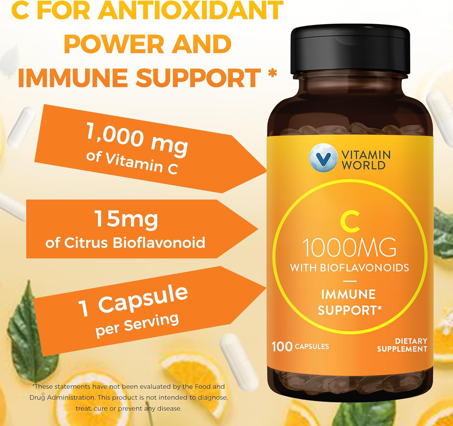 vitamin-c-1000mg-with-bioflavonoids-capsules---immune-support-antioxidant-protection-supplement-for-collagen-bone-skin-health---gluten-free---100-count-5