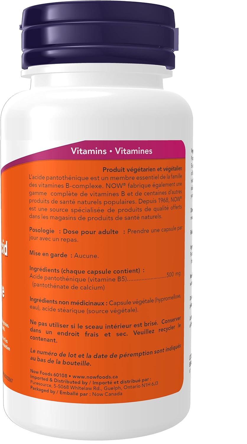 pantothenic-acid-500mg-capsules-by-now-foods---100-count-bottle---dietary-supplement-for-energy-support-2